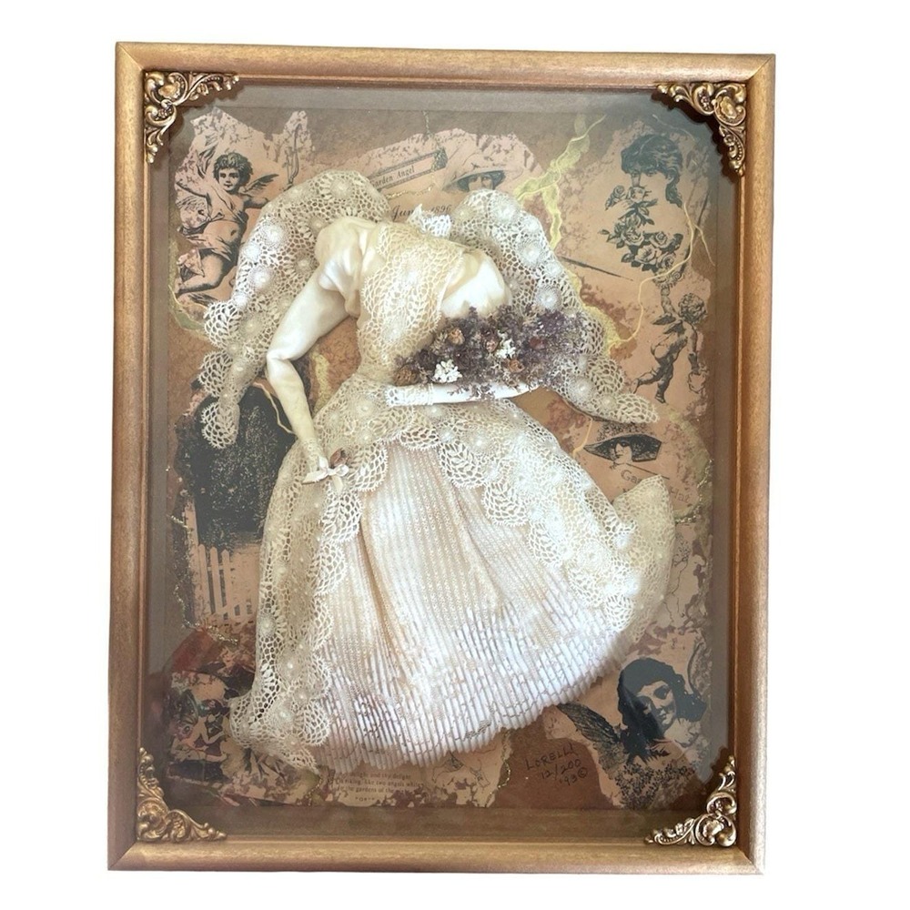 Lorella Collections‎ Garden Angel Shadow Box Victorian Styled Framed Number 12